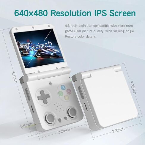 Miyoo Flip Surwish OS Handheld Game Console, LITNXT Retro Game Console Portable Retro Arcade Gaming System with Screen Protector, Birthday Xmas Gift for Adults in Saudi Arabia