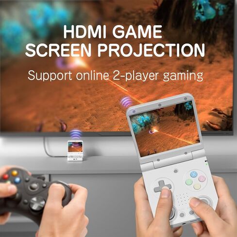 Miyoo Flip Surwish OS Handheld Game Console, LITNXT Retro Game Console Portable Retro Arcade Gaming System with Screen Protector, Birthday Xmas Gift for Adults in Saudi Arabia
