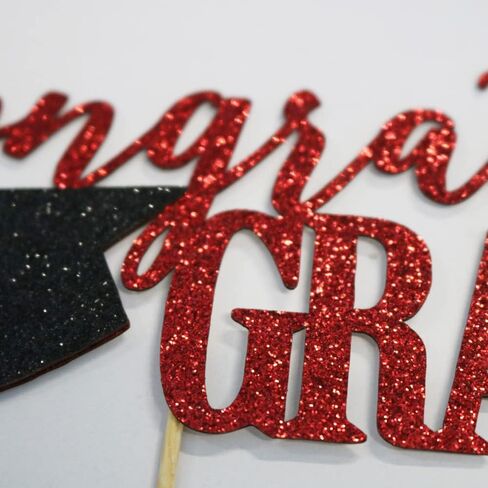 Palasasa Congrats Cake Topper ، 2025 زخارف الحفلات العليا (الذهب 6.6inch) in Kuwait