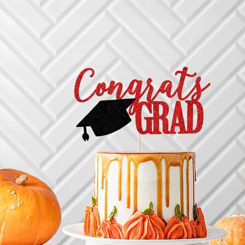 Palasasa Congrats Cake Topper ، 2025 زخارف الحفلات العليا (الذهب 6.6inch) in Kuwait