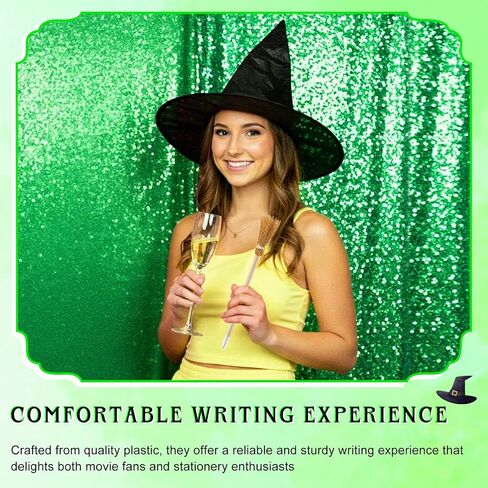 32 Pcs Witch and Princess Party Favors 8 Witch Hats 8 Princess Crowns 8 Pcs Star Pens and 8 Pcs Broom Pencils Decoration for Party Supplies Dress up Costume Cosplay Gift in Saudi Arabia