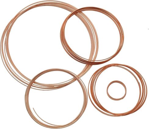 The Beadsmith Plated Memory Wire - Assortment Pack - 5 Sizes - 10 Coils Each - 3 Styles: Ring, Bracelet & Necklace - Silver Color - Stainless Steel - Create Multi-Strand Jewelry in Saudi Arabia