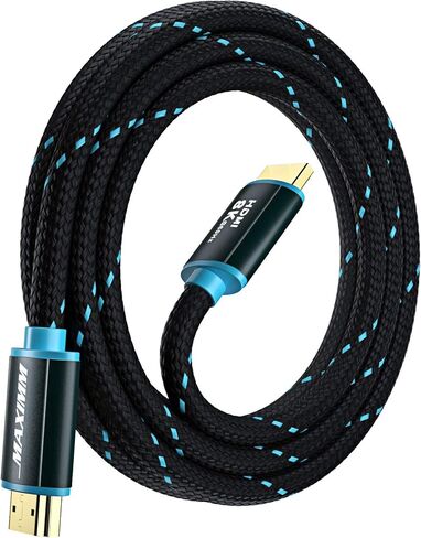 كابل HDMI 8K HDMI 2.1، 2 قدم، معتمد بسرعة 48 جيجابت في الثانية، 8K60 هرتز 18 جيجابت في الثانية 4K120 هرتز، كابل HDMI للألعاب عالي السرعة، كابل 8K/4K، حزمة واحدة، مدرج في قائمة UL in Saudi Arabia