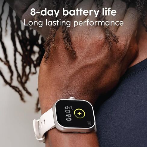 Cubitt Viva Smartwatch/Fitness Tracker with 1.84" Touch AMOLED Screen, Bluetooth Calling, 60+ Sports, Blood Oxygen, Heart Rate, Stress and Sleep Monitor, Waterproof, Step Counter for Men and Women in Kuwait