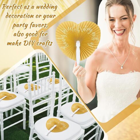 Pinkunn 120 Wedding Favors fan Wedding White Folding Fans Handheld Fan Thanks for Celebrating with Us Fan Paper Fans Bulk Bridesmaid Gift for Bridal Wedding Dancing Props Church Anniversary Party in Kuwait