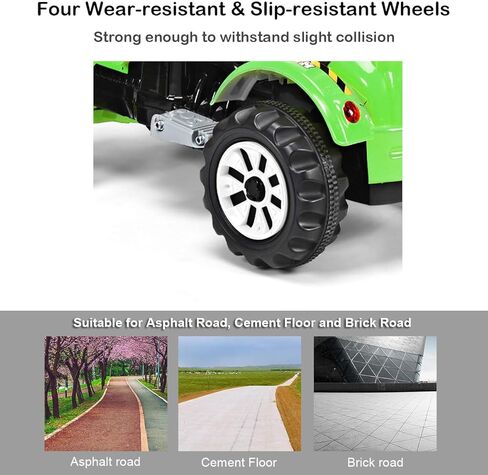 Costzon Ride on Excavator, 12V Battery Powered Construction Vehicles for Kids with Front Loader, Horn, Safety Belt, Treaded Wheels, Ride on Bulldozer Truck, Excavator Ride on Toy Gift for Boys Girls in Saudi Arabia