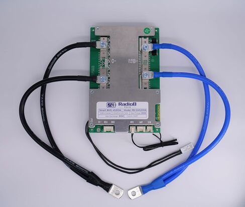 Smart BMS 4S 12V 120A Lifepo4 Lithium Battery Management PCB Protection Board with Balance Leads and Wireless Bluetooth Module - Supports 4 Cells 12.8 Volts DIY Programmable in Saudi Arabia