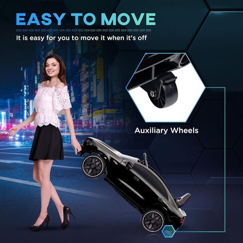 QABA Mercedes-Benz AMG CLA 45 مرخصة من سيارة 12V Kids Carep ، ركوب بالطاقة البطارية على سيارة مع التحكم عن بعد ، عجلات النقل ، تعليق الربيع ، مصابيح LED ، قرن الموسيقى ، أبيض in Saudi Arabia