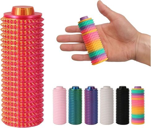 لعبة Little Ouchies Pain Toy - سرية للتخفيف من الإجهاد الصامت للضغط ، مثالي للقلق ، التركيز واختيار الجلد - ألعاب تململ محمولة للمكتب ، السفر (لون قوس قزح) in Saudi Arabia