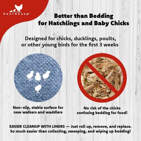 RentACoop Hatchling Liners for Little Red Barn Pack of 12 - Odor-Control Chick Brooder Pads - Absorbent, Leakproof Bedding for Baby Chicks, Ducklings, and More in Saudi Arabia