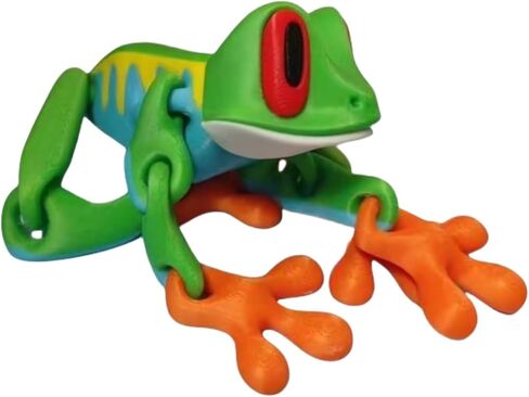 ثلاثية الأبعاد المطبوعة المغناطيسية ، التماثيل ثلاثية الأبعاد ، الضفدع المزيف ، الحيوانات المطبوعة ثلاثية الأبعاد المفصلية ، تململ ثلاثية المطبوعة لديكور مغناطيس الثلاجة ، ديكور مراقبة الكمبيوتر (أخضر 15 سم) in Kuwait