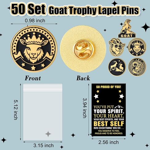 Quelay 50 Set Employee of The Month Lapel Pins 3/4 Inch Outstanding Employee Appreciation Pin Bulk with Cards & Bag Recognition Xcellence Service Motivational Brooches for Teacher Staff in Saudi Arabia