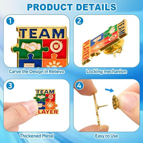 Quelay 50 Set Employee of The Month Lapel Pins 3/4 Inch Outstanding Employee Appreciation Pin Bulk with Cards & Bag Recognition Xcellence Service Motivational Brooches for Teacher Staff in Saudi Arabia