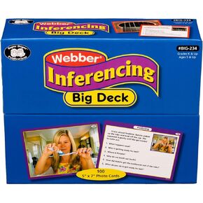 Super Duper Publications | Webber Inferencing Big Photo Flash Cards | Predicting, Reasoning and Critical Thinking Skills Fun Deck | Educational Learning Materials for Children