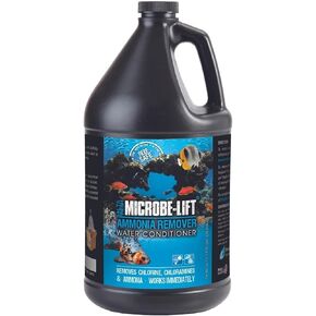 MICROBE-LIFT Ammonia Remover Aquarium Water Treatment for Fresh and Salt Water Fish Tanks, 128oz
