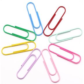 40-Pack 4 Inches Jumbo Paper Clips 100mm Large Clips Cute Needle Multicolor Clip,Office and Study Supplies Giant Paper Clips (8 Colors x 5pcs)