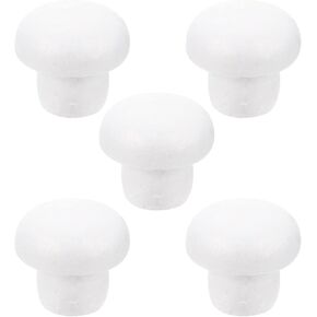 Mushrooms White 5 Pcs DIY Graffiti Foam Models Kids Painting Toys Handmade Foam Model Decoration DIY Foam Craft Kits