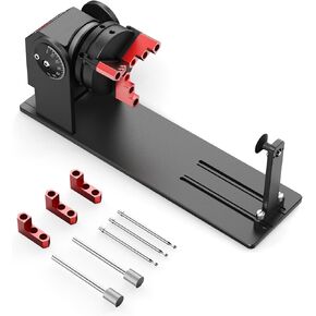 CR1 Rotary Roller, Y-axis Rotary Roller Engraving Module, Rotary Kit Compatible with Most Engravers, for Engraving Spherical, Cylindrical Objects, Wine Glass, Tumbler, Ring