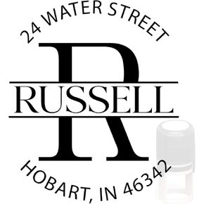 Custom Self-Inking Monogram Address Stamp - Personalized With 10+ Designs! (Round 6)