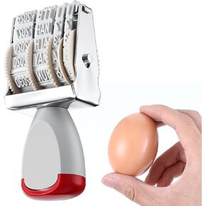 Egg Date Stamps, Stamp Line Dater Office Rotating Stamp Changeable Number Stamps Silicone Dater Mark with Number Roller Stamper for Farm Fresh Eggs Chicken Duck Turkey Goose Poultry Eggs