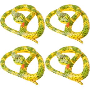 Inflatable Snakes for Pool, 2 Pcs Blow Up Fake Snakes Animals Pool Floats, Large Inflatable Fake Snake for Garden Pool Lawn Plants Party Favors Halloween Decoration, Prank Keep Ducks Out of Pool