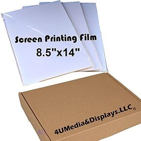 4UMedia&DisplayLLC - 8 ½"x14" Waterproof Inkjet Transparency Silk Screen Printing Film Paper 50 sheets