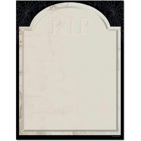 Tombstone Halloween Letterhead Laser & Inkjet Printer Paper (25 Sheets)