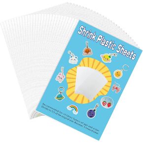 25 Sheets White Printable Shrink Plastic Sheets, Shrinky Film Paper, Shrink a Dink Paper for Inkjet Printer, DIY Crafts, 8.2x11.8in/21x30cm