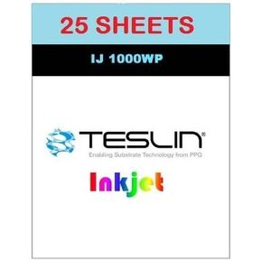 Teslin174ynthetic Paper - for Inkjet Printers - Waterproof Inkjet Grade PPG IJ 1000WP - Full Sheet 10 Mil | Pack of 25