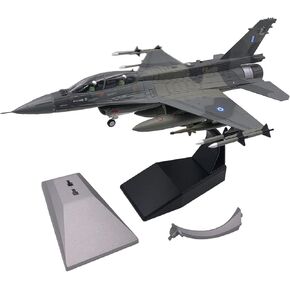Diecast 1/72 Scale F16D Fighter with 2 Display Stand Souvenir Desktop Decoration Collectables Plane Model for TV Cabinet Bookshelf Home Bar