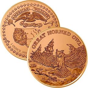Jig Pro Shop American Wildlife Series 1 oz .999 Pure Copper Medallion