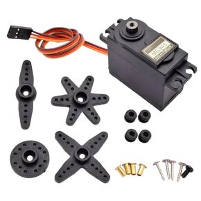 2/4pcs MG945 Micro Analog Metal Gear Airplane Fixed Wing Servo Motor High Speed Torque 180 for RC Car Arduino Robot Helicopter(Half Metal -180,4PCS)