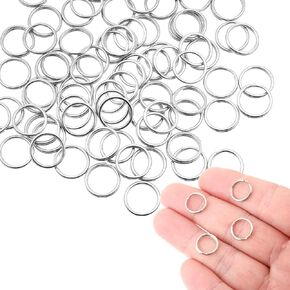 100PCS Small Key Ring Split Rings for Jewelry Making Mini Key Ring for Crafts DIY Keychains Pet Collar Tag Luggage Tag Craft Accessories Jewelry Making