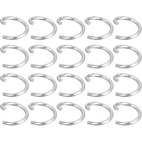 uxcell 200Pcs Open Jump Rings, 8mm 316 Stainless Steel O Rings, Split Rings Circle Clasp Connecting Rings for Jewelry Making Supplies Necklace Repair, Silver