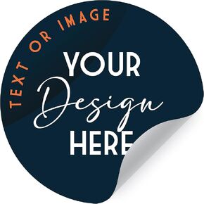 Custom Labels Stickers for Business Logo | Optional Pack Pieces 25, 60, 120, 250 & 500, 7 Sizes, 10 Shapes | Personalized Labels Stickers - Customizable Waterproof Stickers