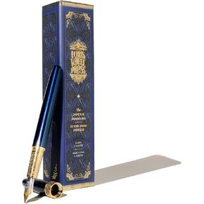 | Joule Fountain Pen | Juniper Moss | Double Gold Plated, Sapphire Lacquer Finish | Two-Tone Steel Nib | Leather Sleeve/Fine