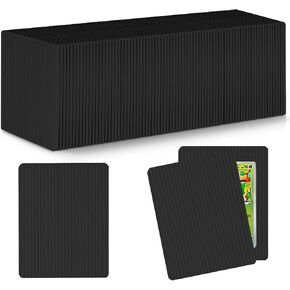 DEDC 100 Packs Trading Card Shipping Protectors Black, Card Protector Shipping for Top Loaders, Soft Card Sleeves and Semi-Rigid Card Holder, Trading Card Shipping Supplies, Card Grading Essential