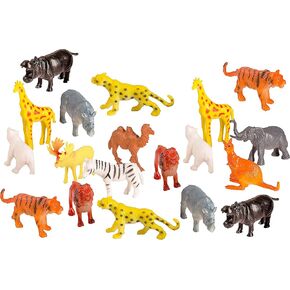 Mini Animals Jungle Party Pack - Plastic Wild Mini Educational Animal Kids Small Toys - Fun Gift Figures Party Favor Supplies - 100 Piece Bulk Set