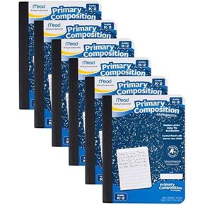Mead Primary Composition Book, Ruled, 100 Sheets/200 Pages (09902), 6 Notebooks