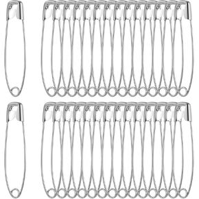 100 Pcs 2.1 Inch Heavy Duty Sewing Pins Safety Pins Sharp Edge Safety Pin Small Decorative Safe Pin for DIY Crafts Jewelry Making Clothing
