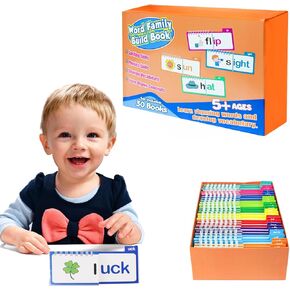 30 Read and Rhyme Flip Books, Word Family Flip Books, Read and Rhyme Flip Cards, ABC Vocabulary Flash Cards for Educational Reading Games