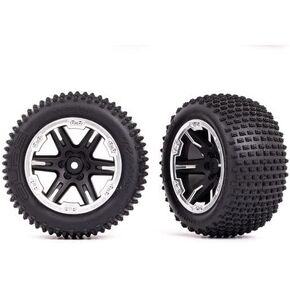 Traxxas 3772X Tires & Wheels 2.8' RXT Black & Satin Wheels Alias Tires (2): 2WD Electric Rear