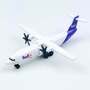 ATR FedEx Die-Cast Propeller Airplane Model – 6 Inch Alloy Plane with Rolling Wheels – Miniature Aircraft Collectors & Aviation Enthusiasts