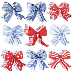 Lyrow 45 PCS استقلال Day Bow Patches 4th من يوليو.