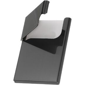 حامل بطاقة Patikil Metal Business ، CAST Professional Card Card Card Card Pocket Case for Men & Women Office Credit ID ID ID Silver