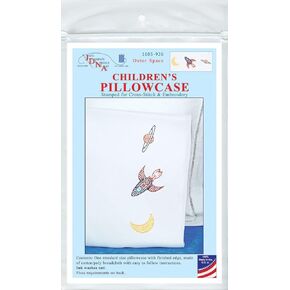 Jack Dempsey Children's Stamped Pillowcase W/Perle Edge - Outer Space