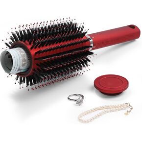 Meejune Hair Brush with Hidden Storage - Diversion Safe for Jewelry, Cash & Valuables - Comb Cash Holder for Home & Vacation Use (Black)