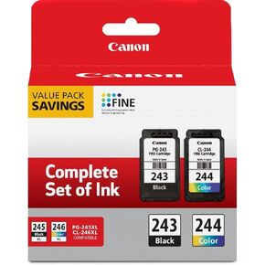Canon 2 Pack Ink Package with PG-243 Black, CL-244 Color Ink Cartridge, 245