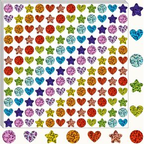 Holographic Star and Heart Stickers for Kids, 2160 Pieces, Rainbow Colors, Kids Reward and Decoration for School Classroom Student Teacher Supplies and Gift Envelope DIY