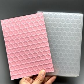 3D Plastic Embossing Folder Template Stereoscopic Hexagon Texture 5.91x5.91 Inch for Card Making DIY Scrapbooking Paper Crafting Handmade Crafts Scrapbooking Arts Supplies Scrapbook Decor